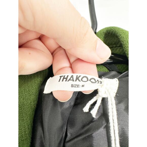 Thakoon Runway Dark Green Single Breasted Wool Long Maxi Coat Size Medium NWT - Picture 7 of 8